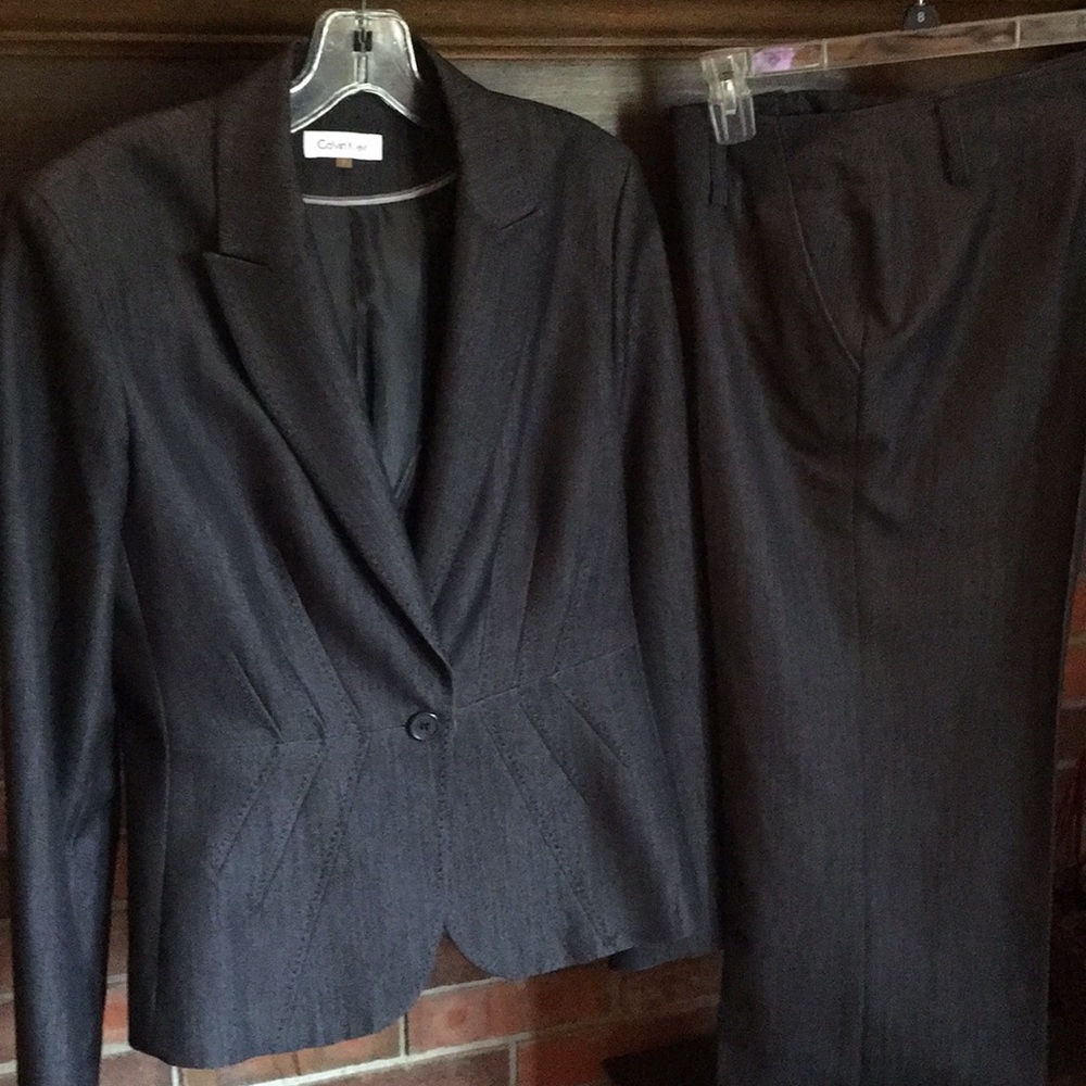 Blue/Charcoal Calvin Klein pantsuit!